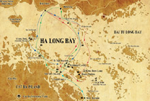 3/ Bai Tu Long Bay route